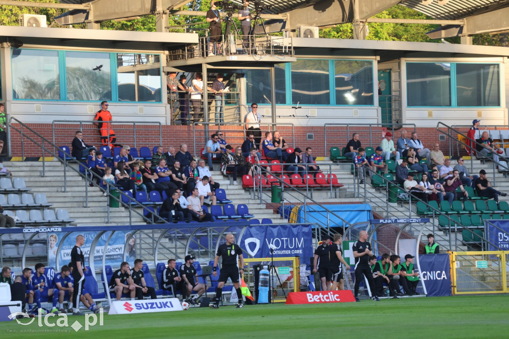 Kibice na meczu Miedź Legnica - Stal Mielec