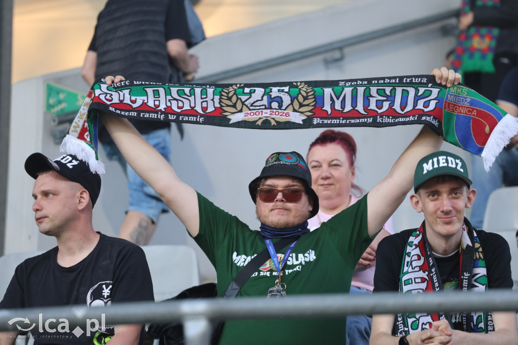 Kibice na meczu Miedź Legnica - Stal Mielec