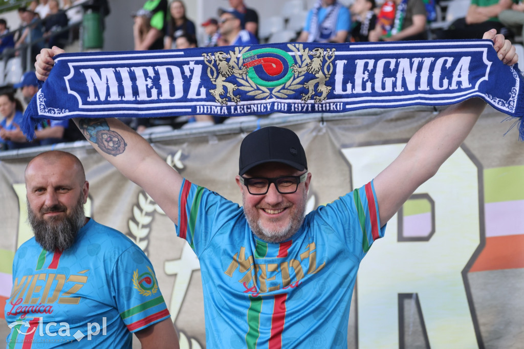 Kibice na meczu Miedź Legnica - Stal Mielec