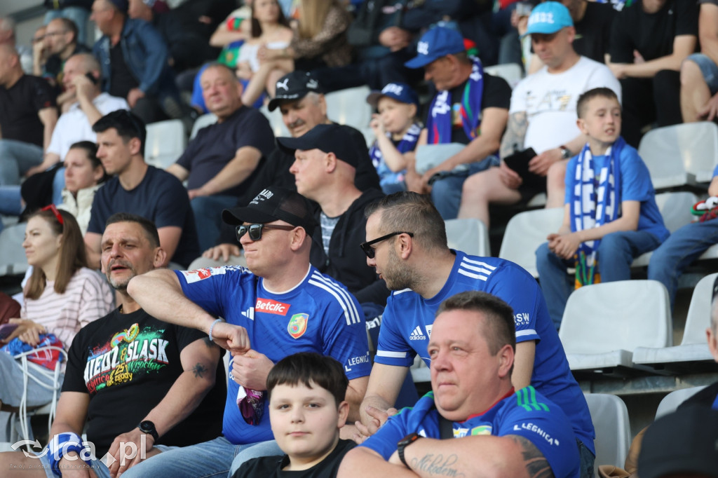 Kibice na meczu Miedź Legnica - Stal Mielec