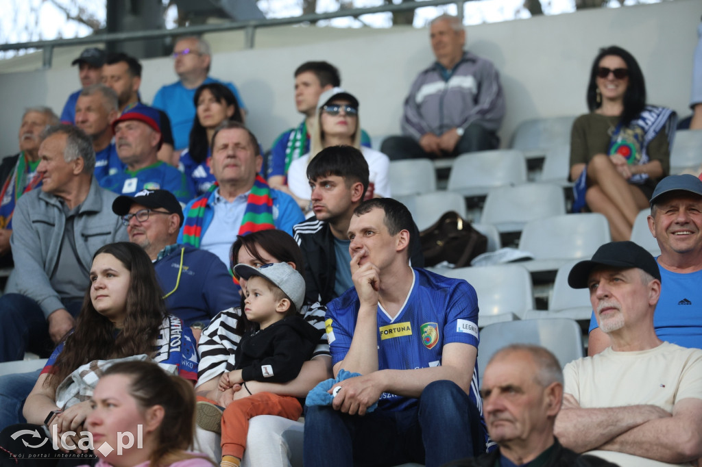 Kibice na meczu Miedź Legnica - Stal Mielec