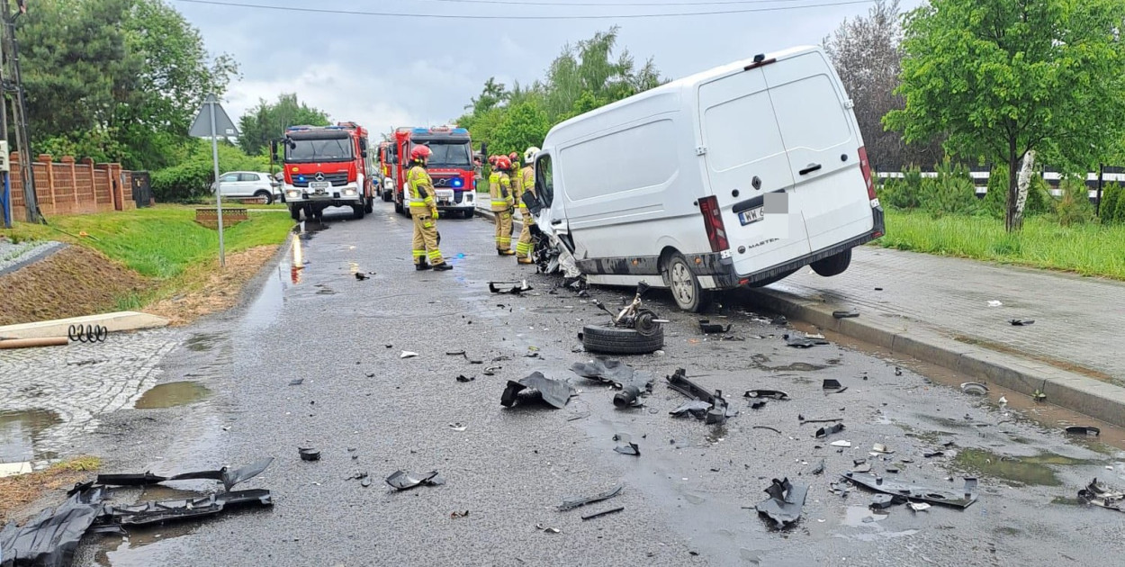Wypadek na trasie Ziemnice - Grzybiany