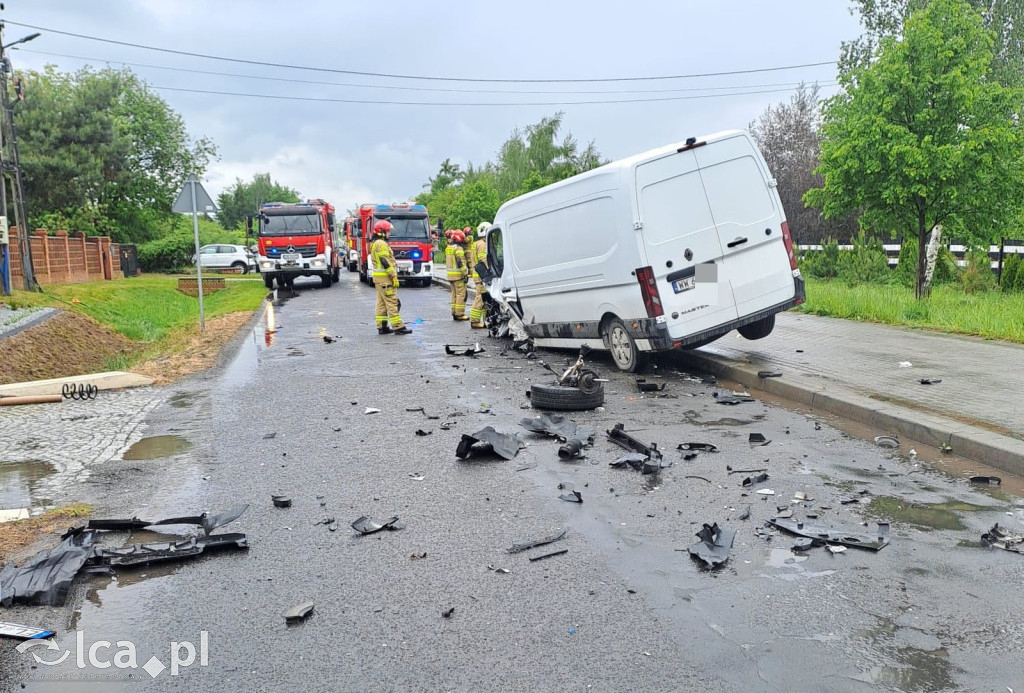 Wypadek na trasie Ziemnice - Grzybiany