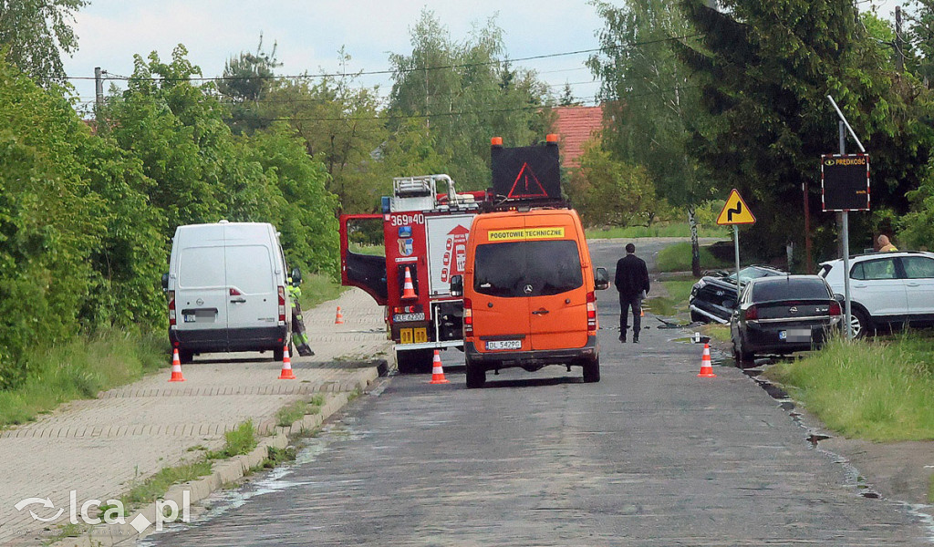 Wypadek na trasie Ziemnice - Grzybiany