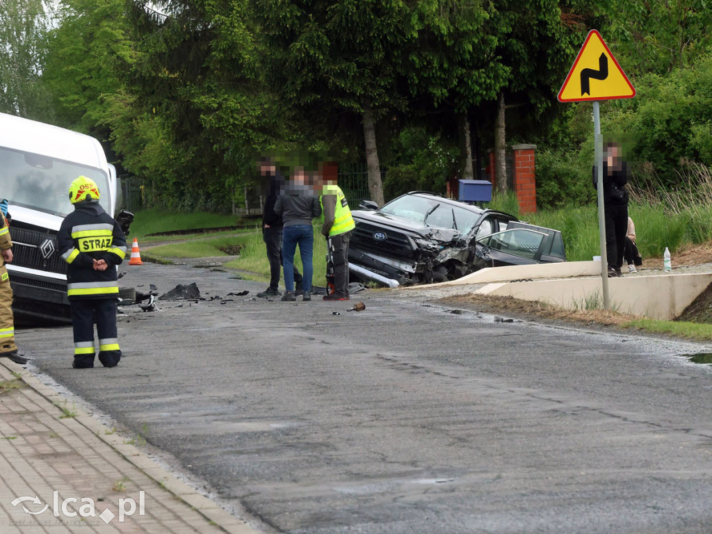 Wypadek na trasie Ziemnice - Grzybiany
