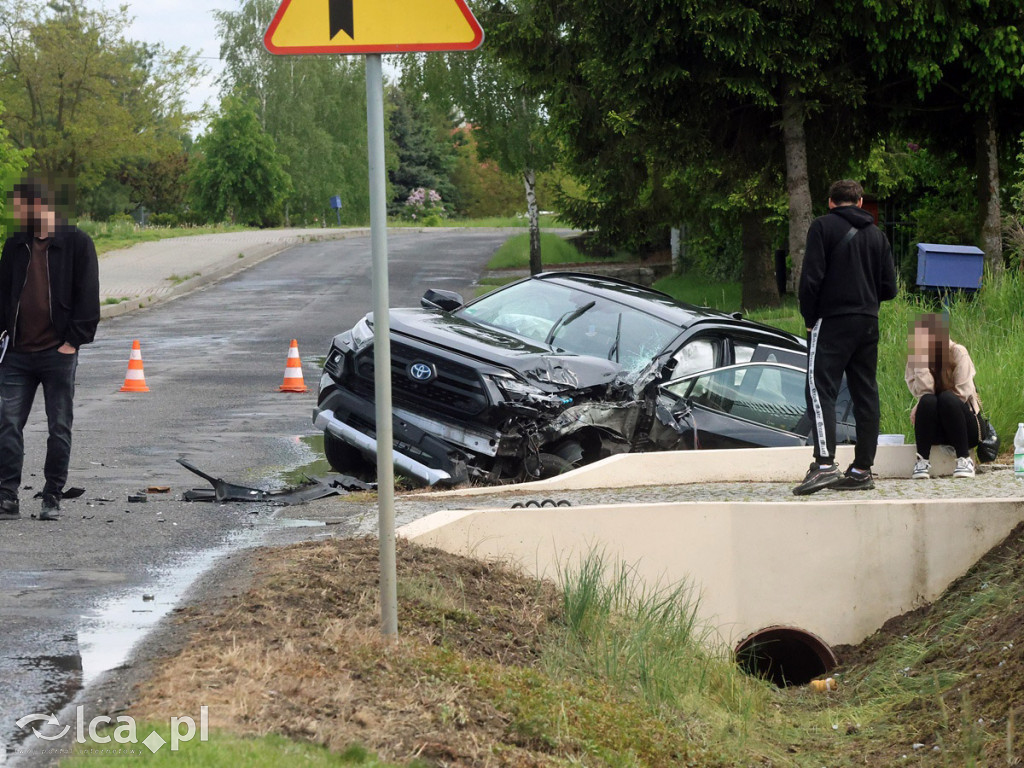 Wypadek na trasie Ziemnice - Grzybiany