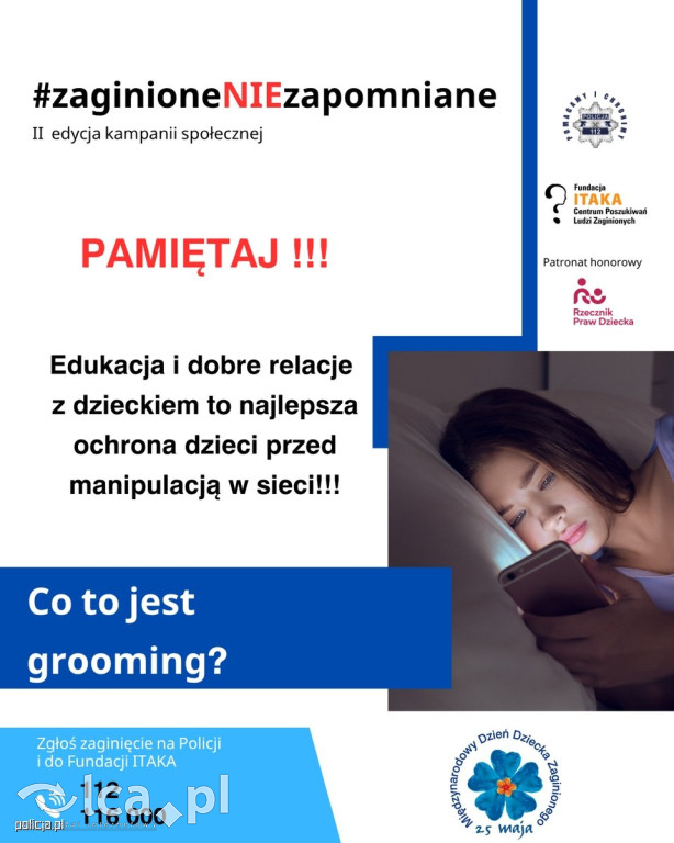 „Tylko nie mów nikomu”. Policja ostrzega rodziców
