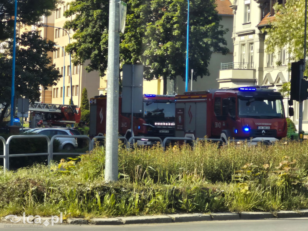 Potężne drzewo runęło na auto przy ul. Kościuszki