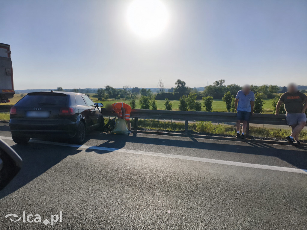 Dwie kolizje na S3 w kierunku Lubina