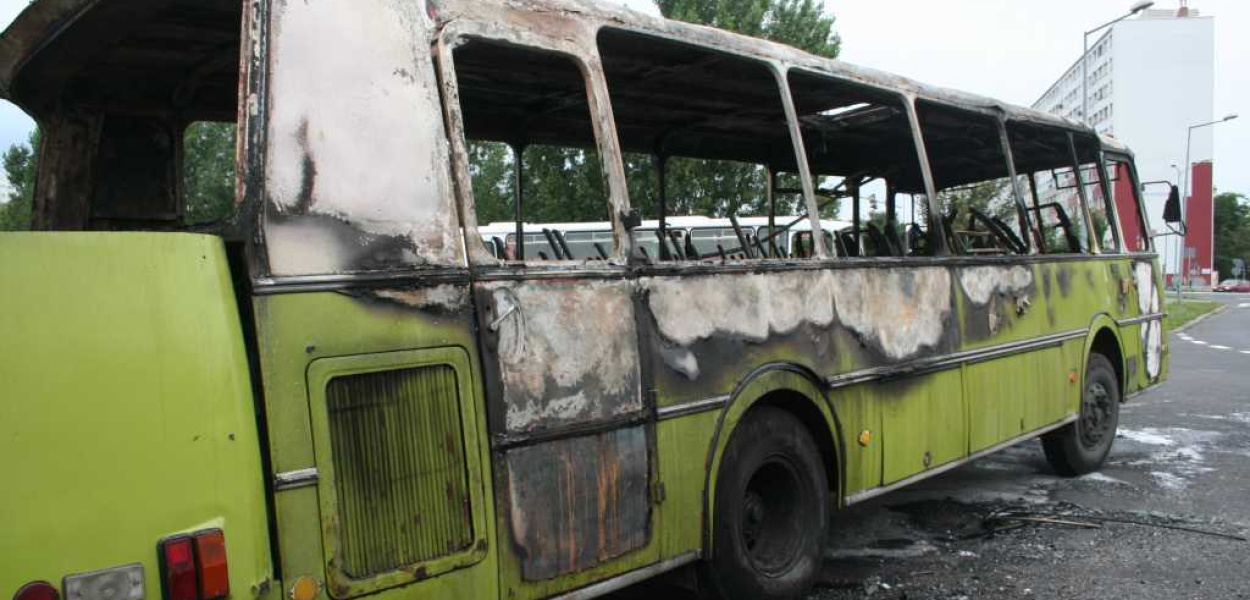 Pożar autobusu
