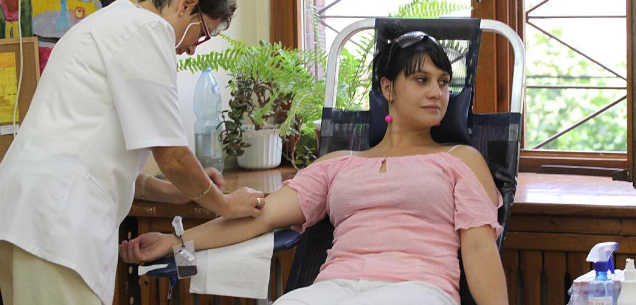 Krew i pierogi na festynie 