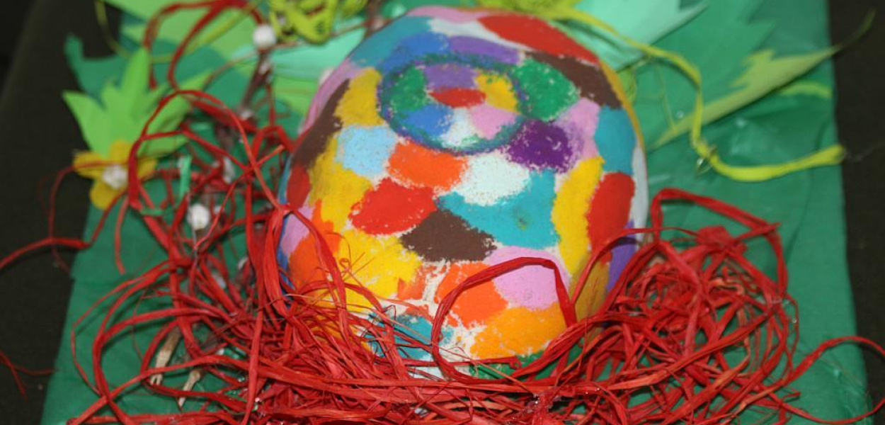 Wystawa z jajem w Atrium