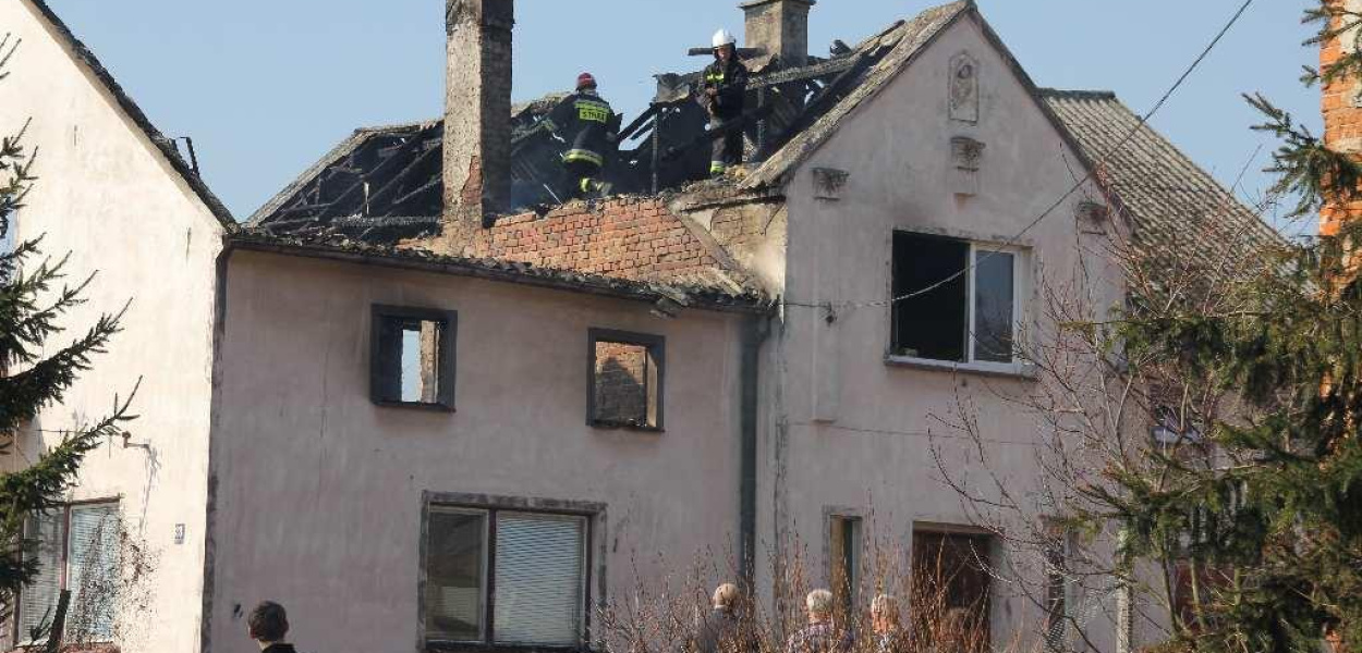 Pożar domu jednorodzinnego w Witkowie 
