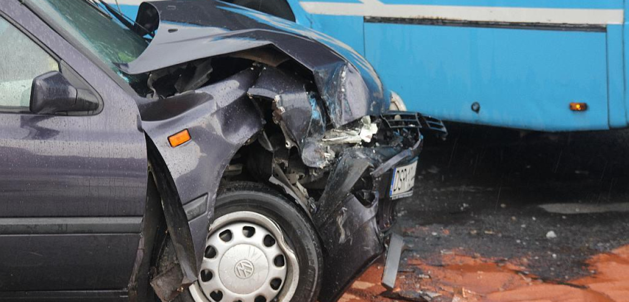 Wypadek z udziałem autobusu MPK