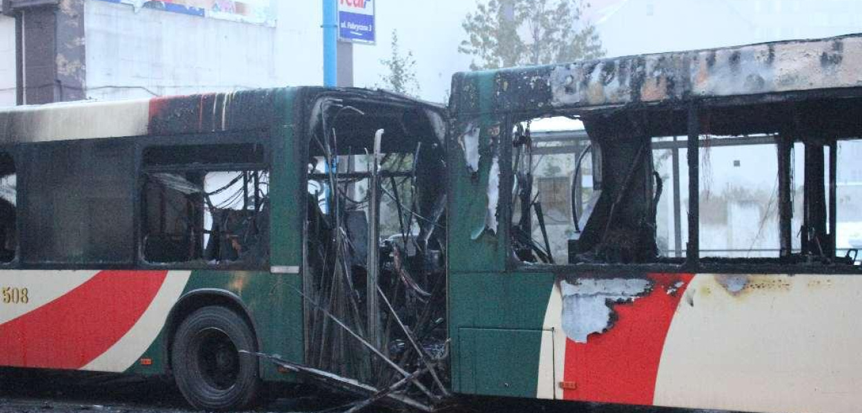 Spalił się autobus MPK