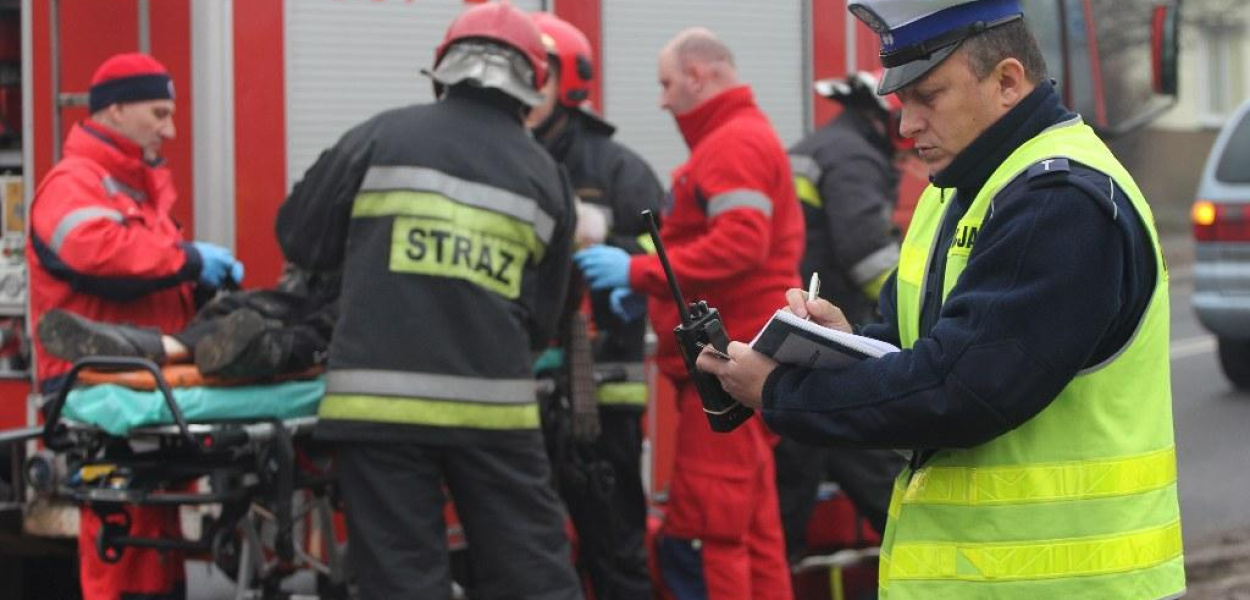Potrącenie pieszego na ulicy Złotoryjskiej