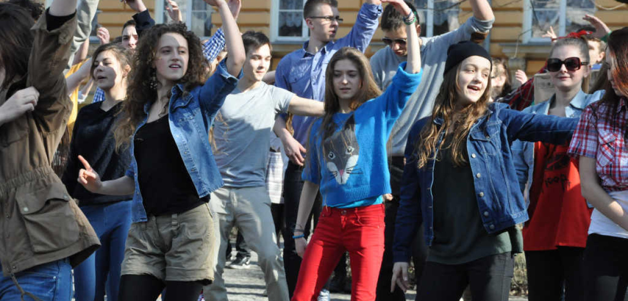 Flash mob w I Liceum Ogólnokształcącym 