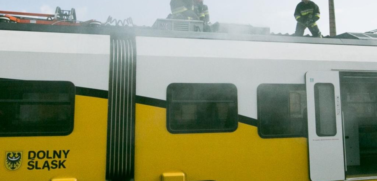 Pociąg z Legnicy do Węglińca w ogniu!