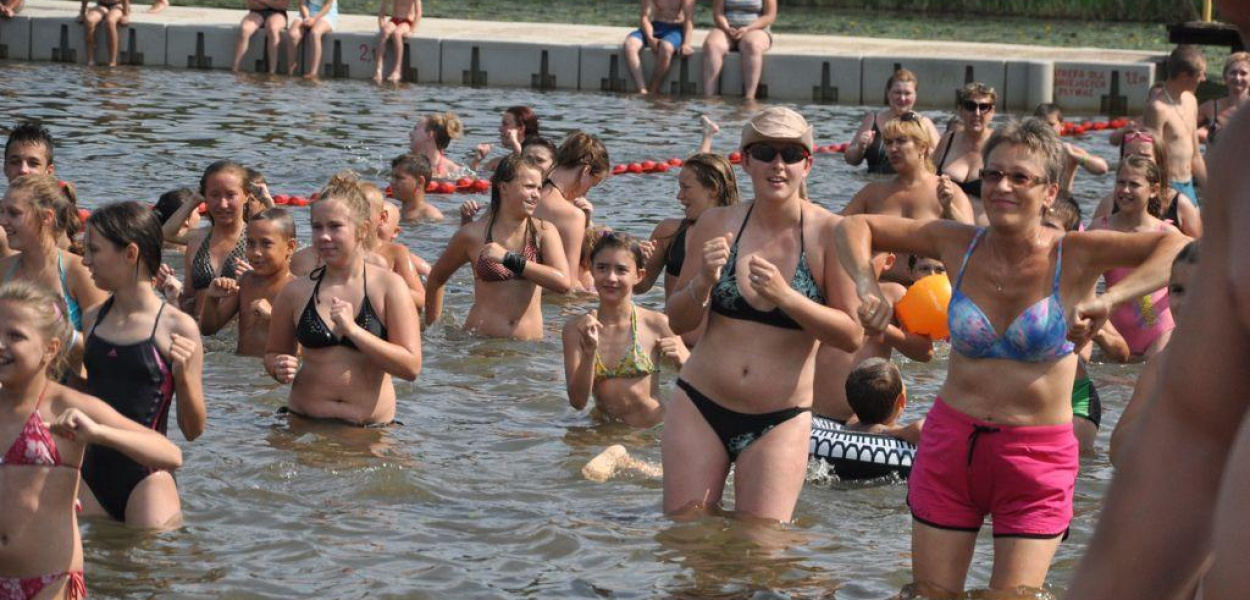 Wodny aerobik na Kormoranie