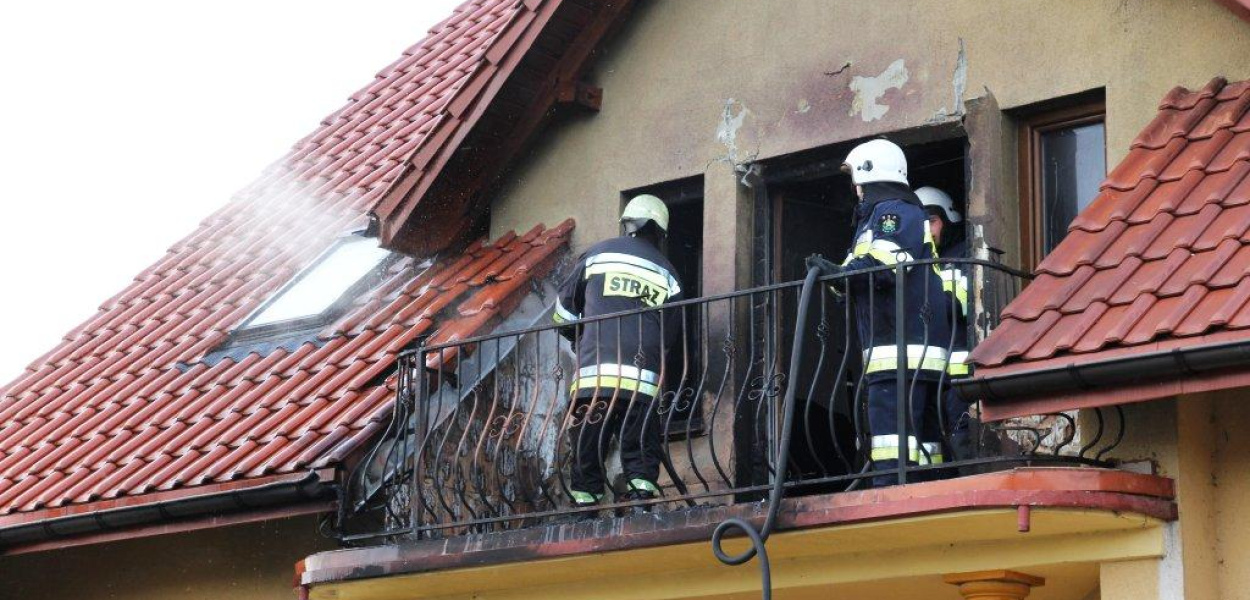 Pożar w Ziemnicach. W domu zapalił się materac
