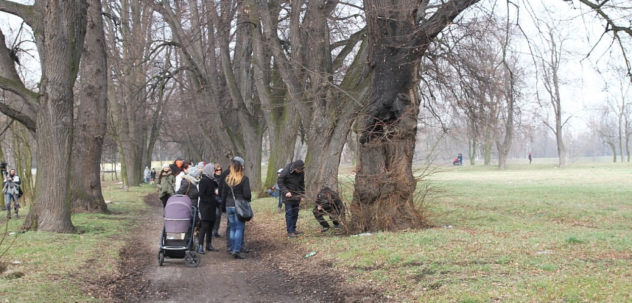 Cichy protest pod czujnym okiem policji
