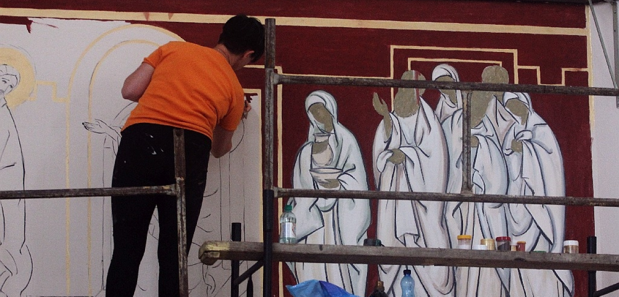 W kościele MBKP powstaje efektowna polichromia