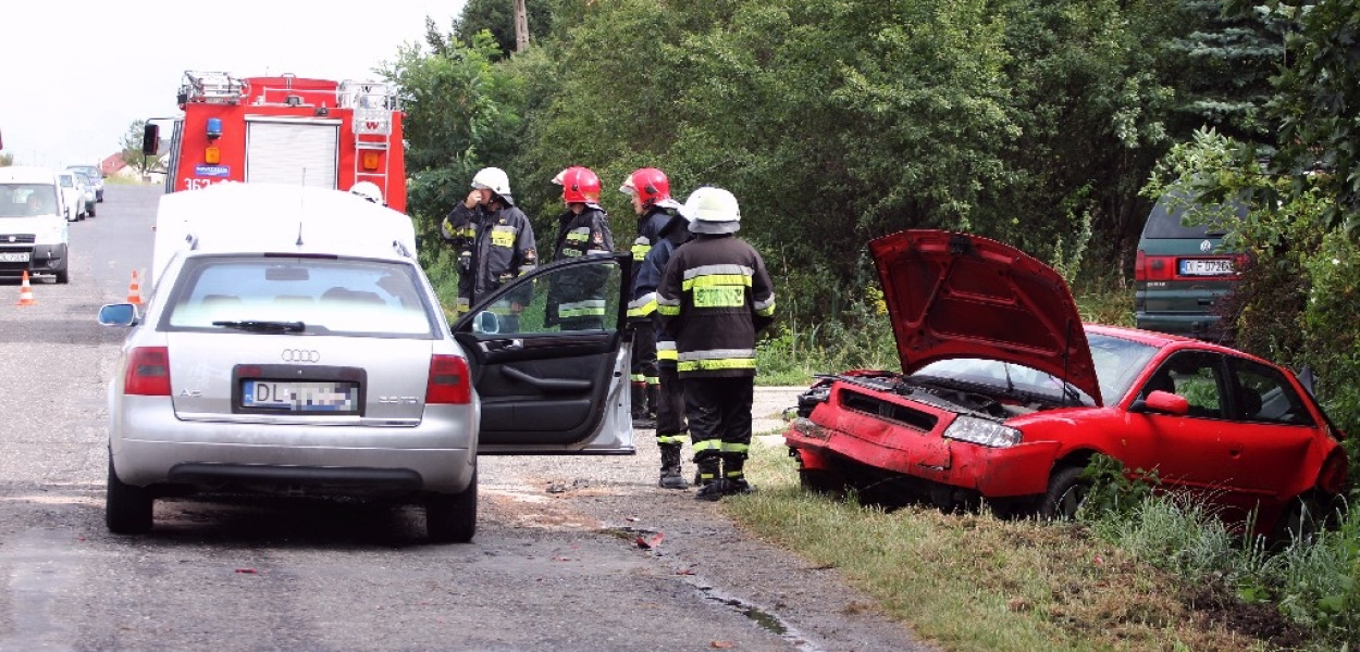Wypadek na skrzyżowaniu w Ziemnicach
