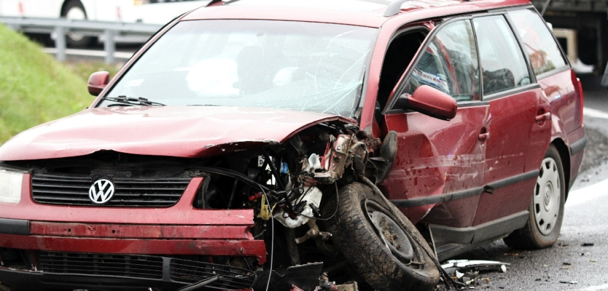 Wypadek na trasie z Legnicy do Złotoryi