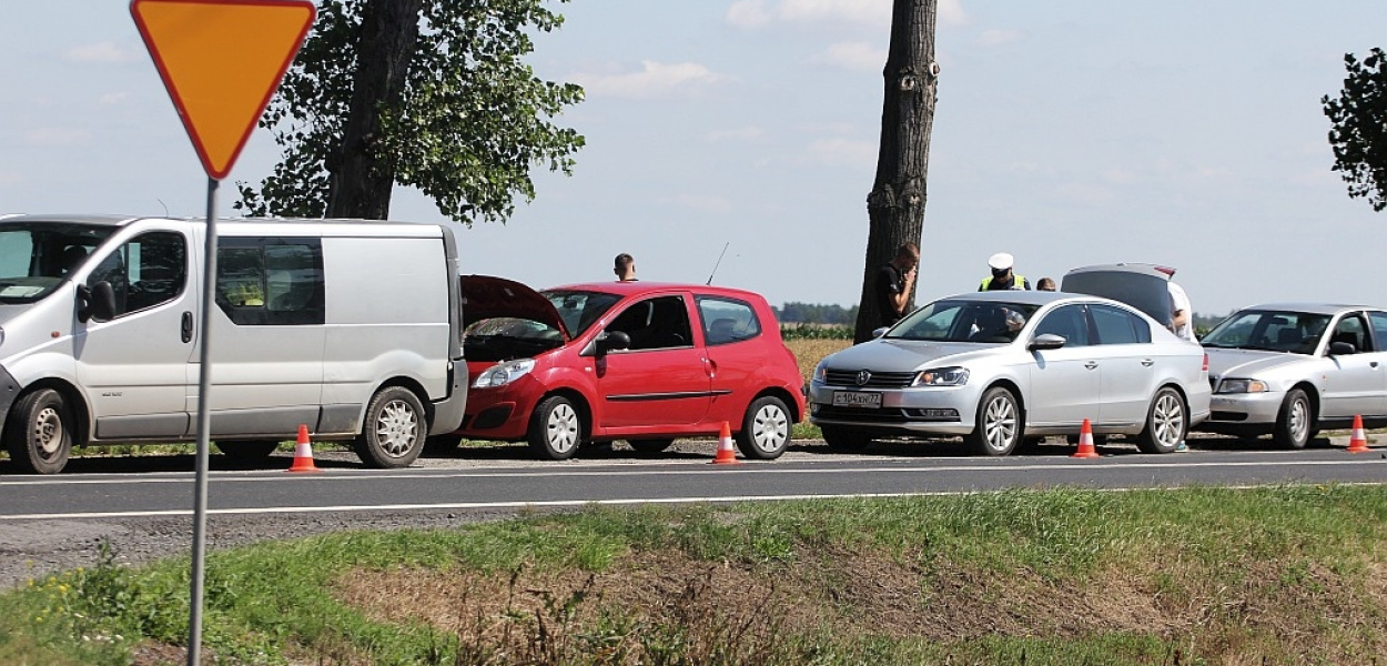 Karambol pod Krotoszycami. Zderzyło się pięć aut