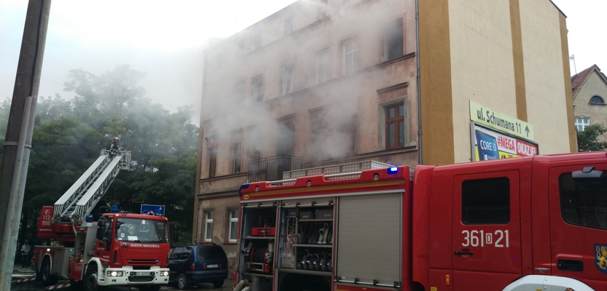 Groźny pożar w kamienicy przy ulicy Działkowej