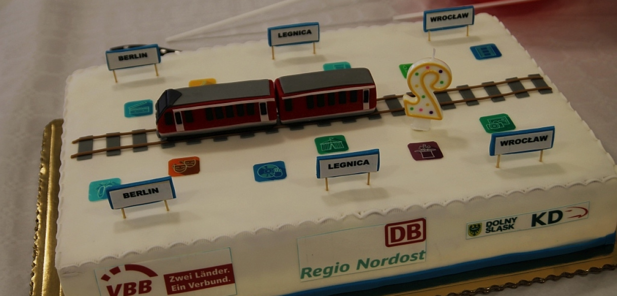 Dwie świeczki na urodzinowym torcie Pociągu do Kultury