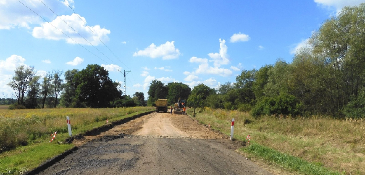 Trwa remont drogi w Bieniowicach