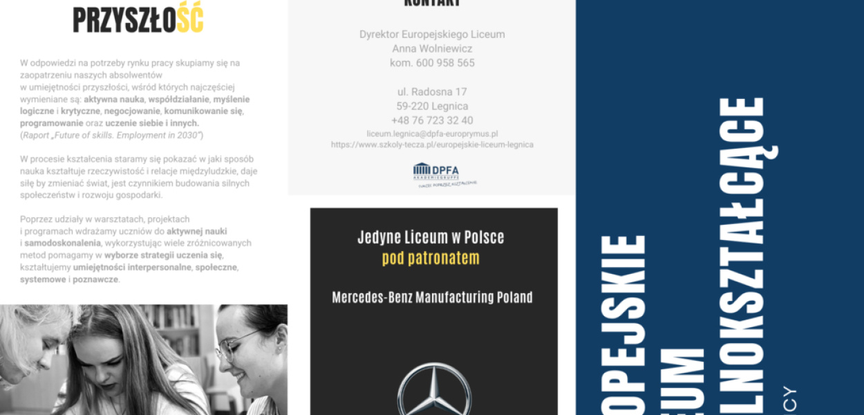  Europejskie Liceum Ogólnokształcące w Legnicy – nowa jakość…