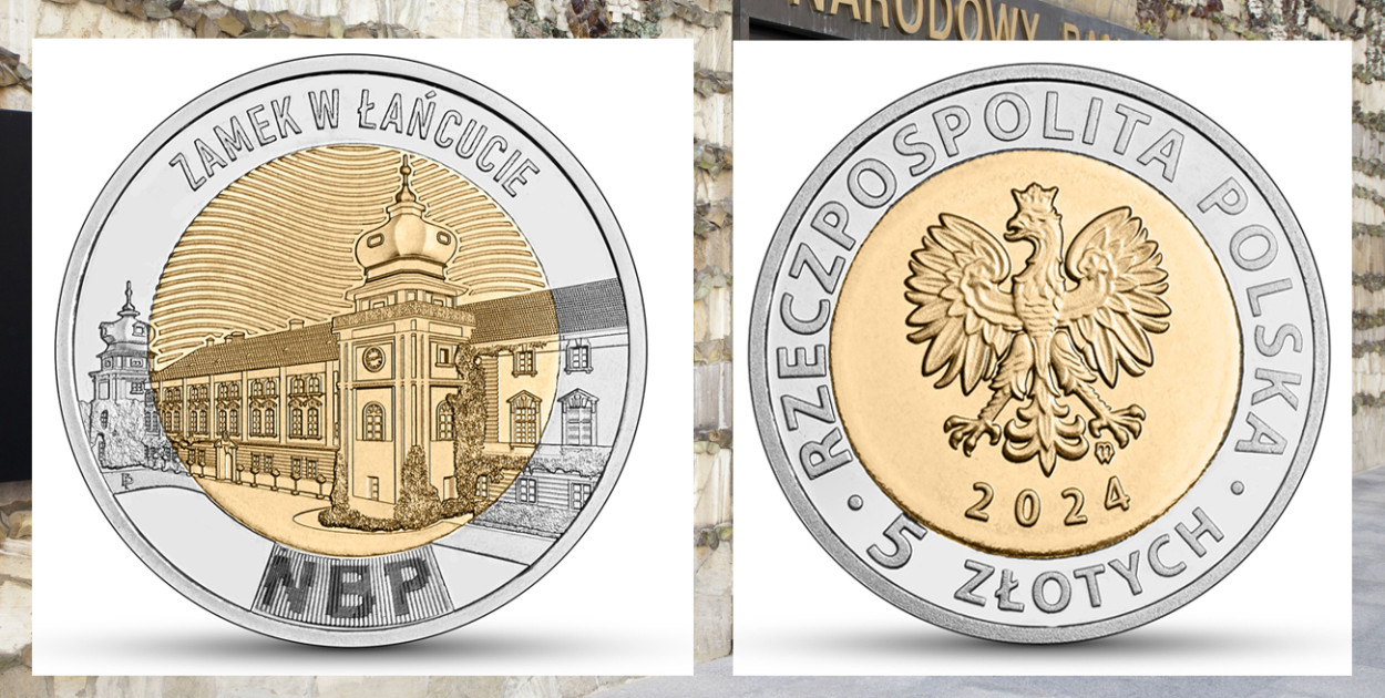 Nowa okolicznościowa pięciozłotówka z zamkiem w Łańcucie