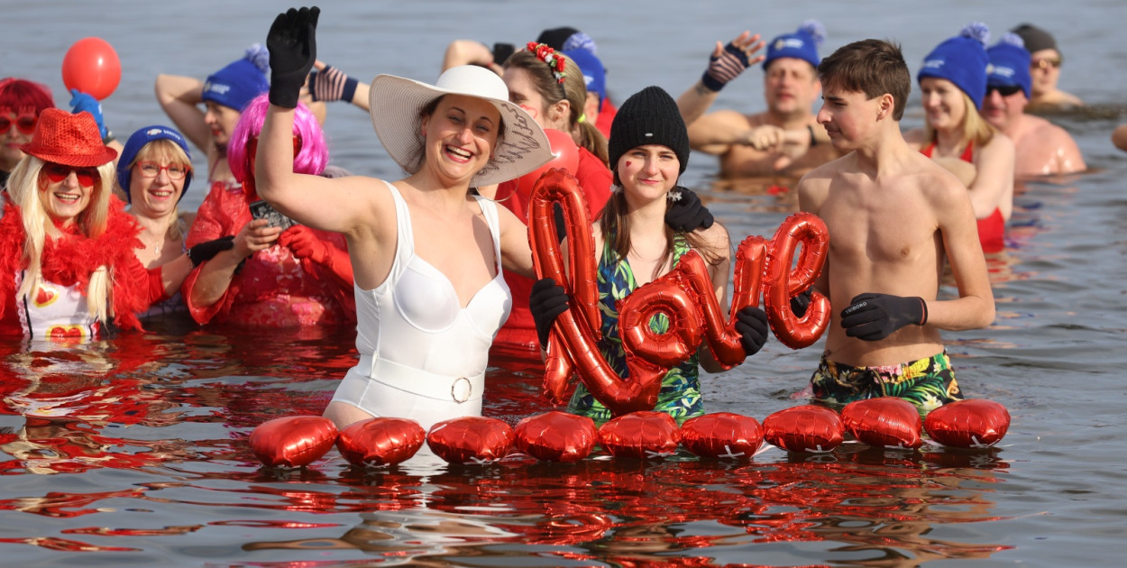 Walentynkowe morsowanie w Kunicach