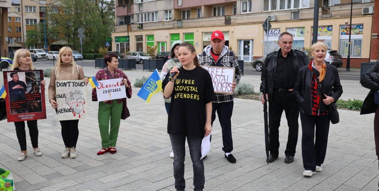 Uchodźcy z Ukrainy przypomnieli o losie jeńców wojennych  (Wojciech Obremski lca.pl)