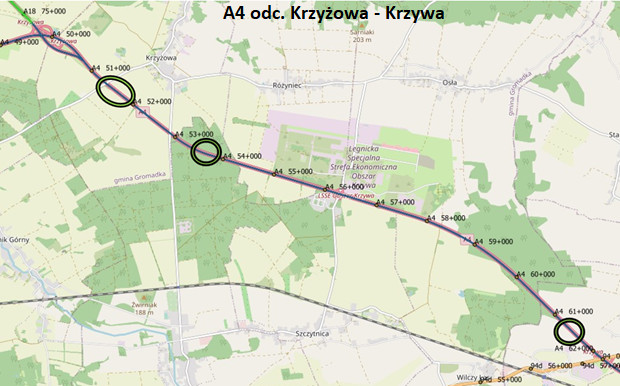 Remont płyt betonowych - A4 odc. Krzyżowa - Wrocław