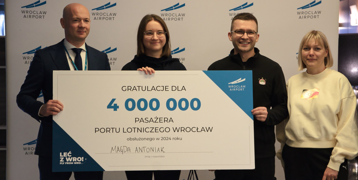 4-milionowy pasażer w Porcie Lotniczym Wrocław (mat prasowe)