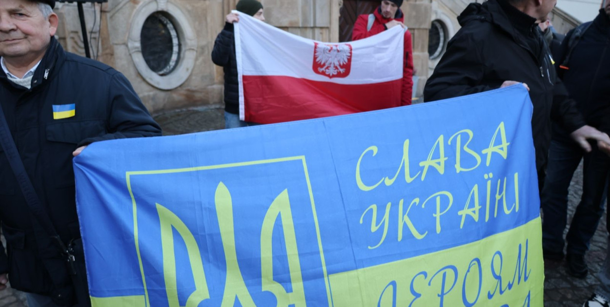 Trzy lata wojny. Legnica solidarna z Ukrainą (Wojciech Obremski lca.pl)