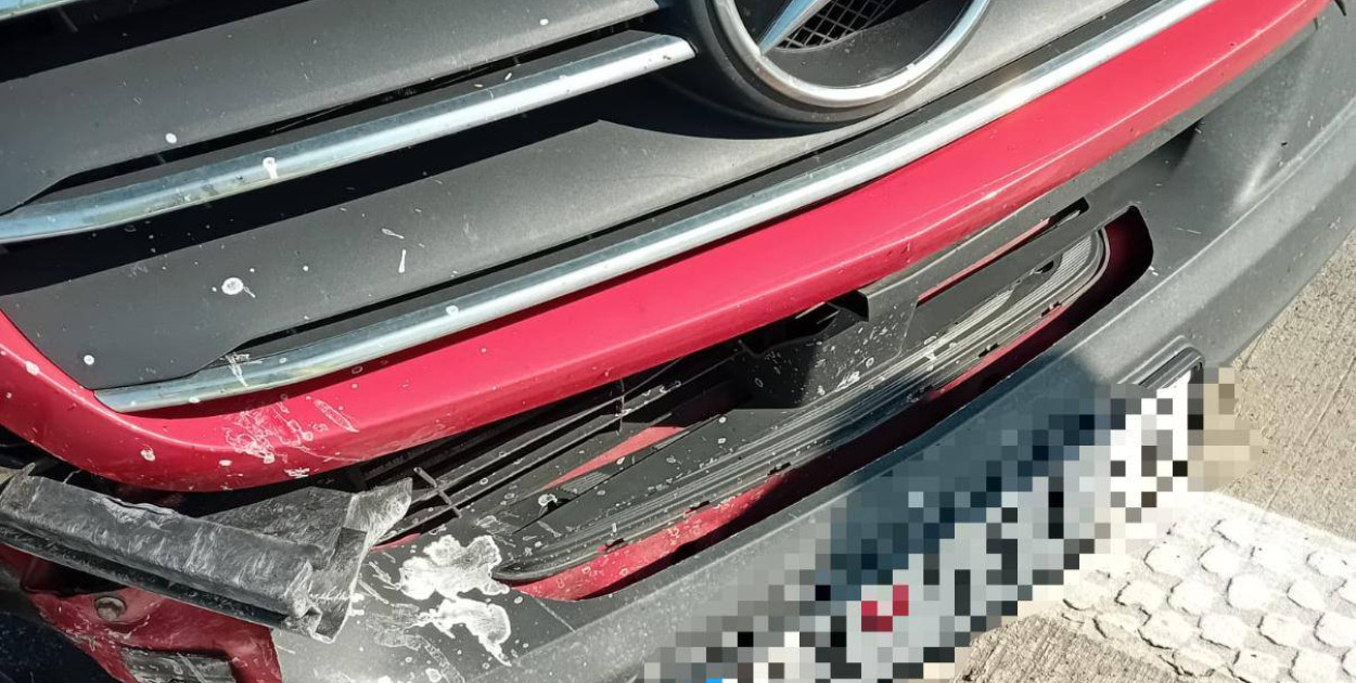 O włos od poważnego wypadku na A4 (źródło: KMP Legnica)