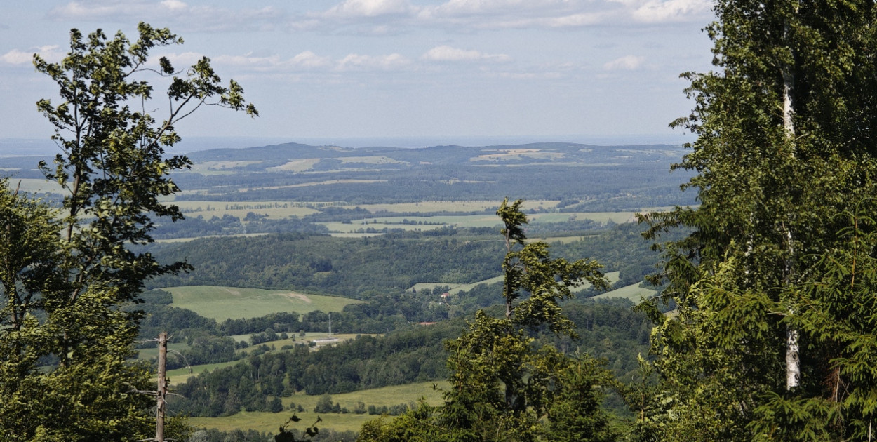 Widok na pogórze kaczawskie