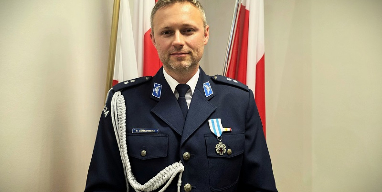 Podkomisarz Przemysław Jankowski (źródło: KMP Legnica)