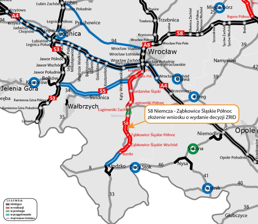 S8_Niemcza-Ząbkowice Śląskie Północ (źródło: gddkia-wroclaw)