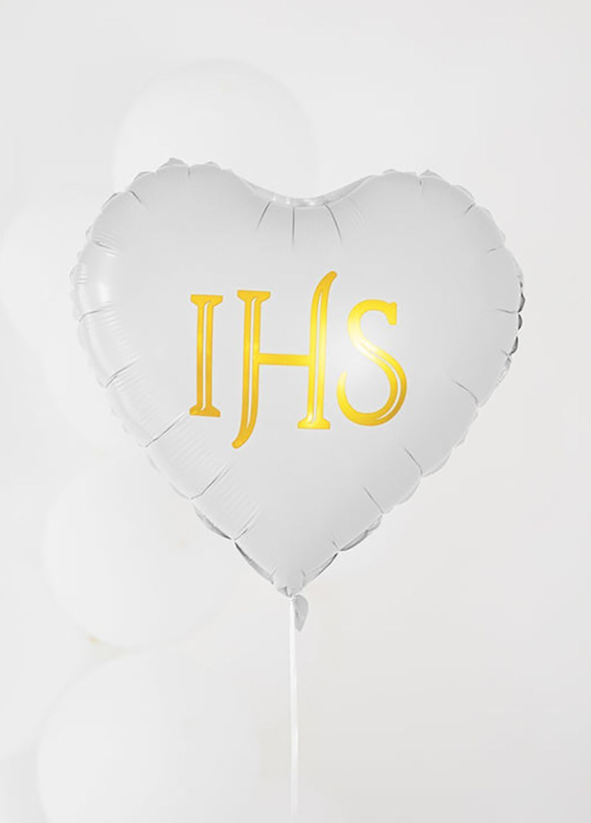 Balon IHS na Komunię Świętą 45 cm