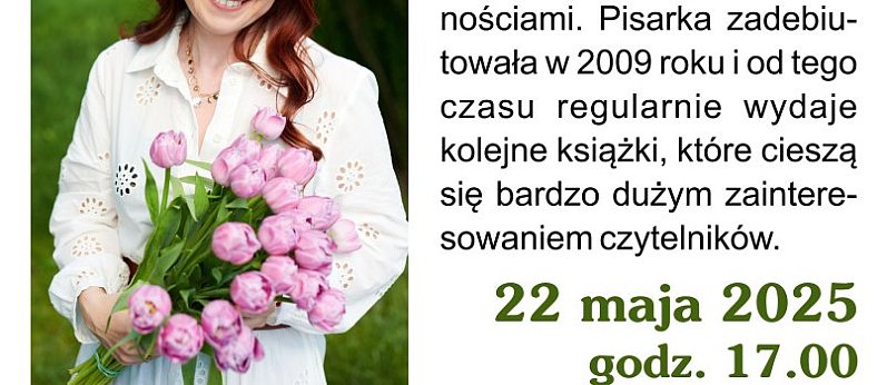 Zaproszenie na spotkanie autorskie z Magdaleną Kordel