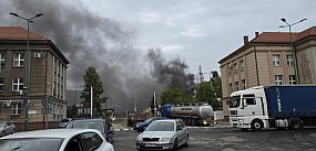 Pożar w Hucie Miedzi Legnica
