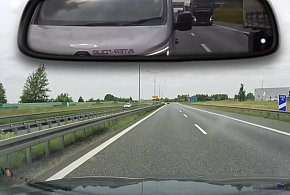Groźna sytuacja na A4 przed Wrocławiem. Kierowca busa "na zderzaku"-110086