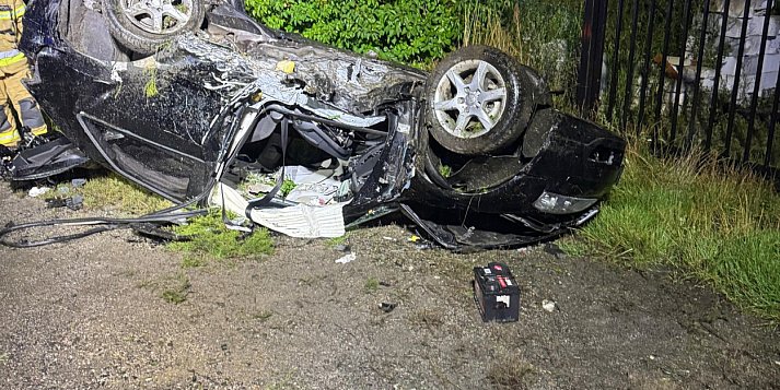 Groźny wypadek w Wilczycach na drodze Legnica - Złotoryja