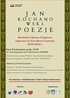 Zaproszenie na Narodowe Czytanie 2025 w Chojnowie