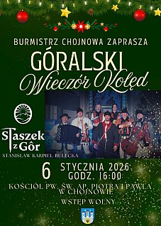 Wieczór Kolęd ze Staszkiem z Gór w Chojnowie